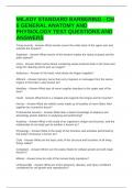 MILADY STANDARD BARBERING - CH 6 GENERAL ANATOMY AND PHYSIOLOGY TEST QUESTIONS AND ANSWERS