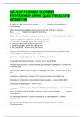 MILADY FLORIDA BARBER REFRESHER EXAM QUESTIONS AND ANSWERS