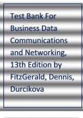 Test Bank For Business Data Communications and Networking 13th Edition by Jerry FitzGerald&comma; Alan Dennis&comma; Alexandra Durcikova
