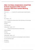 PED 116 FINAL EXAM NVCC &lpar;CHAPTER 6&rpar; Exam Questions With Correct Answers 2025 New Update Marking Scheme
