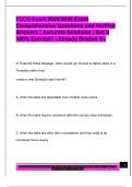 FCCS Exam 2024&sol;2025 Exam  Comprehensive Questions and Verified  Answers &vert; Accurate Solutions &vert; Get it  100&percnt; Correct&excl;&excl; &vert; Already Graded A&plus; 