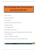 TSA Technology Bowl Exam Questions and Answers 100&percnt; Pass