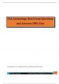 TSA Technology Bowl Bundled Exams Questions and Answers 100&percnt; Pass Guaranteed