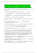 Medical Billing & Coding Final Exam Study Guide with Complete Solutions