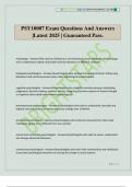 PSY10007 Exam Questions And Answers &vert;Latest 2025 &vert; Guaranteed Pass&period;