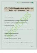 PSYC 5100 13 Exam Questions And Answers &vert;Latest 2025 &vert; Guaranteed Pass&period;