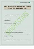 PSYC 5100 12 Exam Questions And Answers &vert;Latest 2025 &vert; Guaranteed Pass