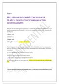 MED -SURG HESI PN LATEST EXAM 2025 WITH MULTIPLE CHOICE OF QUESTIONS AND ACTUAL CORRECT ANSWERS