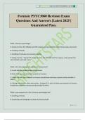 Forensic PSYC3060 Revision Exam Questions And Answers &vert;Latest 2025 &vert; Guaranteed Pass&period;