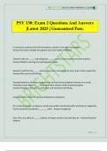 PSY 130&colon; Exam 2 Questions And Answers &vert;Latest 2025 &vert; Guaranteed Pass&period;