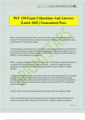 PSY 130 Exam 2 Questions And Answers &vert;Latest 2025 &vert; Guaranteed Pass