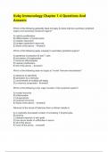 Kuby Immunology Chapter 1-4 Questions And Answers