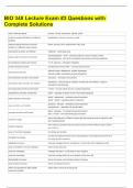 BIO 348 Lecture Exam &num;3 Questions with Complete Solutions