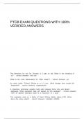 PTCB EXAM QUESTIONS WITH 100&percnt; VERIFIED ANSWERS