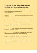 Chapter 11 Exam&colon; Surgical Instruments questions well answered latest update
