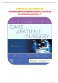 TEST BANK FOR ALEXANDER&rsquo;S CARE OF THE PATIENT IN SURGERY 15TH EDITION