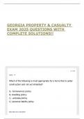 GEORGIA PROPERTY & CASUALTY EXAM 2025 QUESTIONS WITH COMPLETE SOLUTIONS&excl;&excl;