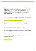 HP POINT OF SALE SERVICE AND SUPPORT ASSESSMENT LATEST 2025-2026 UPDATE QUESTIONS AND ANSWERS &vert; GRADE A&plus; GUARANTEE