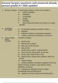 General Surgery questions well answered already passed graded A+ 2025 updated