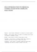 D521-Introduction to Medical Coding exam with complete solutions