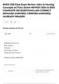 RNSG 1128 Final Exam Review&colon; Intro to Nursing Concepts ACTUAL EXAM NEWEST 2024 & 2025 COMPLETE 120 QUESTIONS AND CORRECT DETAILED ANSWERS &lpar;VERIFIED ANSWERS&rpar; &vert;ALREADY GRADED