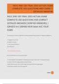 NVCC RAD 105 FINAL 2025 ACTUAL EXAM  COMPLETE 350 QUESTIONS AND CORRECT  DETAILED ANSWERS &lpar;VERIFIED ANSWERS&rpar; &vert;  GRADED A&plus;&vert;&vert;BRAND NEW latest ACE YOUR  EXAM 