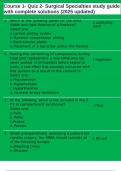 Course 1- Quiz 2- Surgical Specialties study guide with complete solutions &lpar;2025 updated&rpar;