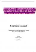SOLUTION MANUAL FOR FUNDAMENTALS OF CORPORATE FINANCE 13TH EDITION BY STEPHEN ROSS RANDOLPH WESTERFIELD BRADFORD JORDAN CORRECTLY DETAILED LATEST 2025&comma;2026