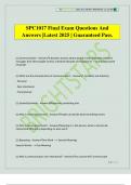 SPC1017 Final Exam Questions And Answers &vert;Latest 2025 &vert; Guaranteed Pass&period;