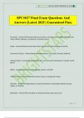 SPC1017 Final Exam Questions And Answers &vert;Latest 2025 &vert; Guaranteed Pass&period;