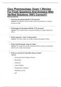 Cscc Pharmacology&colon; Exam 1 &lpar;Review For Final&rpar; Questions And Answers With Verified Solutions 100&percnt; Correct&excl;&excl;&excl;