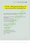 SCM 455 - Midterm Exam Questions And Answers &vert;Latest 2025 &vert; Guaranteed Pass&period;