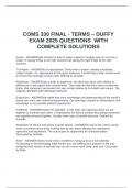  COMS 330 FINAL - TERMS &ndash; DUFFY EXAM 2025 QUESTIONS  WITH COMPLETE SOLUTIONS