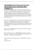 MICROBIOLOGY FINAL EXAM CSCC QUESTIONS AND ANSWERS 100&percnt; CORRECT&excl;&excl;&excl;