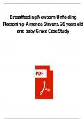 Breastfeeding Newborn Unfolding Reasoning Case Study- Amanda Stevens&comma; 26 years old and baby Grace