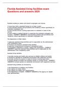 Florida Assisted living facilities exam Questions and answers 2025&period;