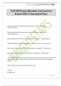 TAP 250 Exam Questions And Answers &vert;Latest 2025 &vert; Guaranteed Pass&period;