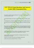 UST TEXAS Exam Questions And Answers &vert;Latest 2025 &vert; Guaranteed Pass&period;