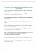 IAI Latent Print Certification Questions And Answers With Latest Solutions