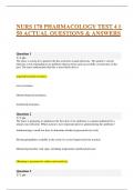 NURS 170 PHARMACOLOGY TEST 4 &vert;&vert; 50 ACTUAL QUESTIONS & ANSWERS