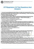 ATI Respiratory 3&period;0 Test Questions And  Answers 
