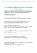 ILE Exam Prep Questions And Answers With Verified Study Solutions