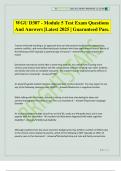 WGU D307 - Module 5 Test Exam Questions And Answers &vert;Latest 2025 &vert; Guaranteed Pass&period;