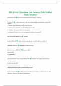 ILE Exam 1 Questions And Answers With Verified Study Solutions