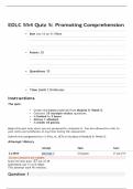 EDLC 554 Quiz 5&colon; Promoting Comprehension&vert;Questions and Answers&vert;2025 Update&vert;100&percnt; Correct&period;&colon; Promoting Comprehension&vert;Questions and Answers&vert;2025 Update&vert;100&percnt; Correct&period;