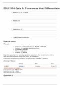 EDLC 554 Quiz 6&colon; Classrooms that Differentiate&vert;Questions and Answers&vert;2025 Update&vert;100&percnt; Correct&period;