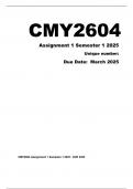 CMY2604 Assignment 1 (ANSWERS) Semester 1 2025 - DUE 2025.