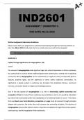IND2601 Assignment 1 &lpar;COMPLETE ANSWERS&rpar; Semester 1 2025 - DUE March 2025