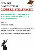 NCOI samenvatting MODULE STRAFRECHT 2025 - Compleet - met oefentoets en antw&period; &plus; kernbegrippen &plus; leerdoelen