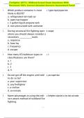 Firefighter 1&lbrack;FF1&rsqb; - Wildland Actual Exam Questions With  Reviewed 100&percnt; Correct Detailed Answers Guaranteed Pass&excl;&excl; 